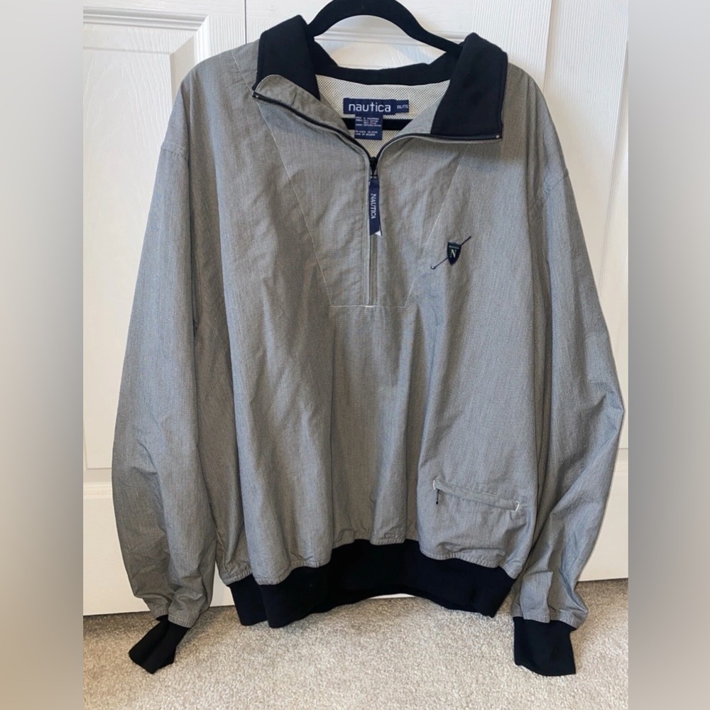 Vintage Nautica Golf Lightweight Windbreaker Polyester Crest XXL